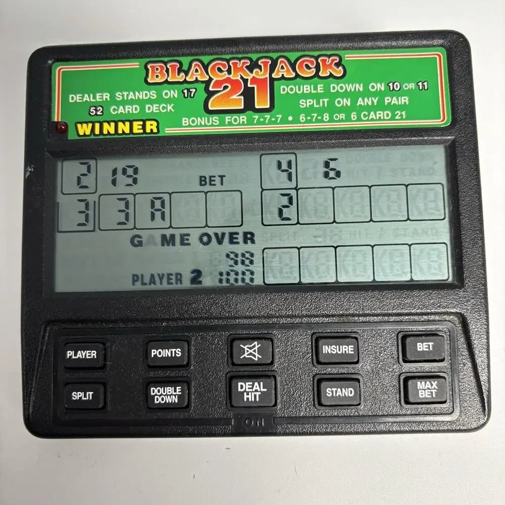 Radio Shack Blackjack 21 Handheld Digital Video Game Tested Works